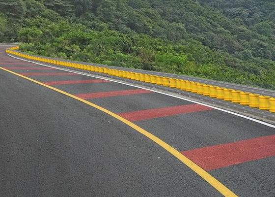 Prezzo buono Barriera di sicurezza a rullo in EVA riempita di giallo con strisce nere, durevole, accessori per guardrail per applicazioni industriali e di costruzione in linea