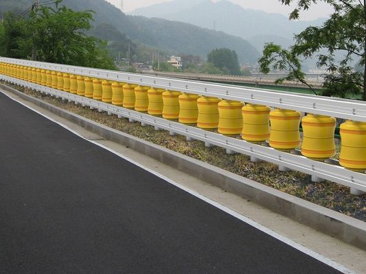 Prezzo buono Barriera Guardrail Rotante Gialla con Rulli in EVA e Pannello in Acciaio Q235 Altezza 1.2m Ideale per Recinzioni di Sicurezza Temporanee in linea
