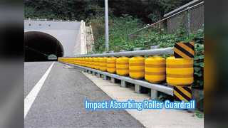 Cilindro giallo di sicurezza per guardrail autostradale 350x500mm