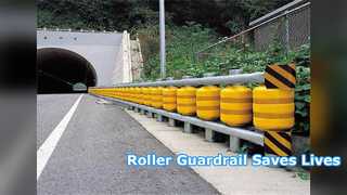 Il guardrail a rulli di sicurezza stradale riduce gli incidenti
